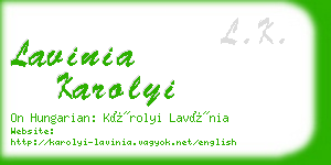 lavinia karolyi business card